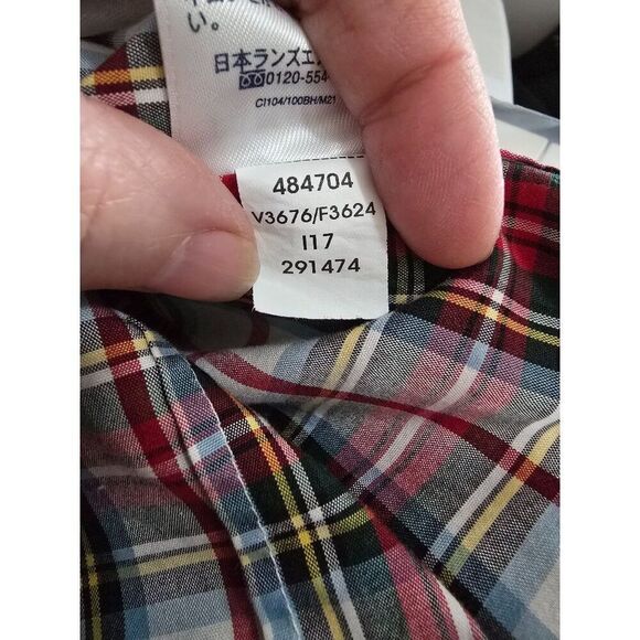 Lands End Womens No Iron Supima Plaid Button-Up Shirt 20W - Picture 7 of 8